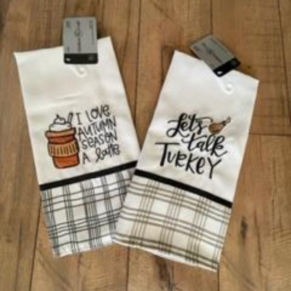Fall Kitchen Dish Towels. Set NWT.